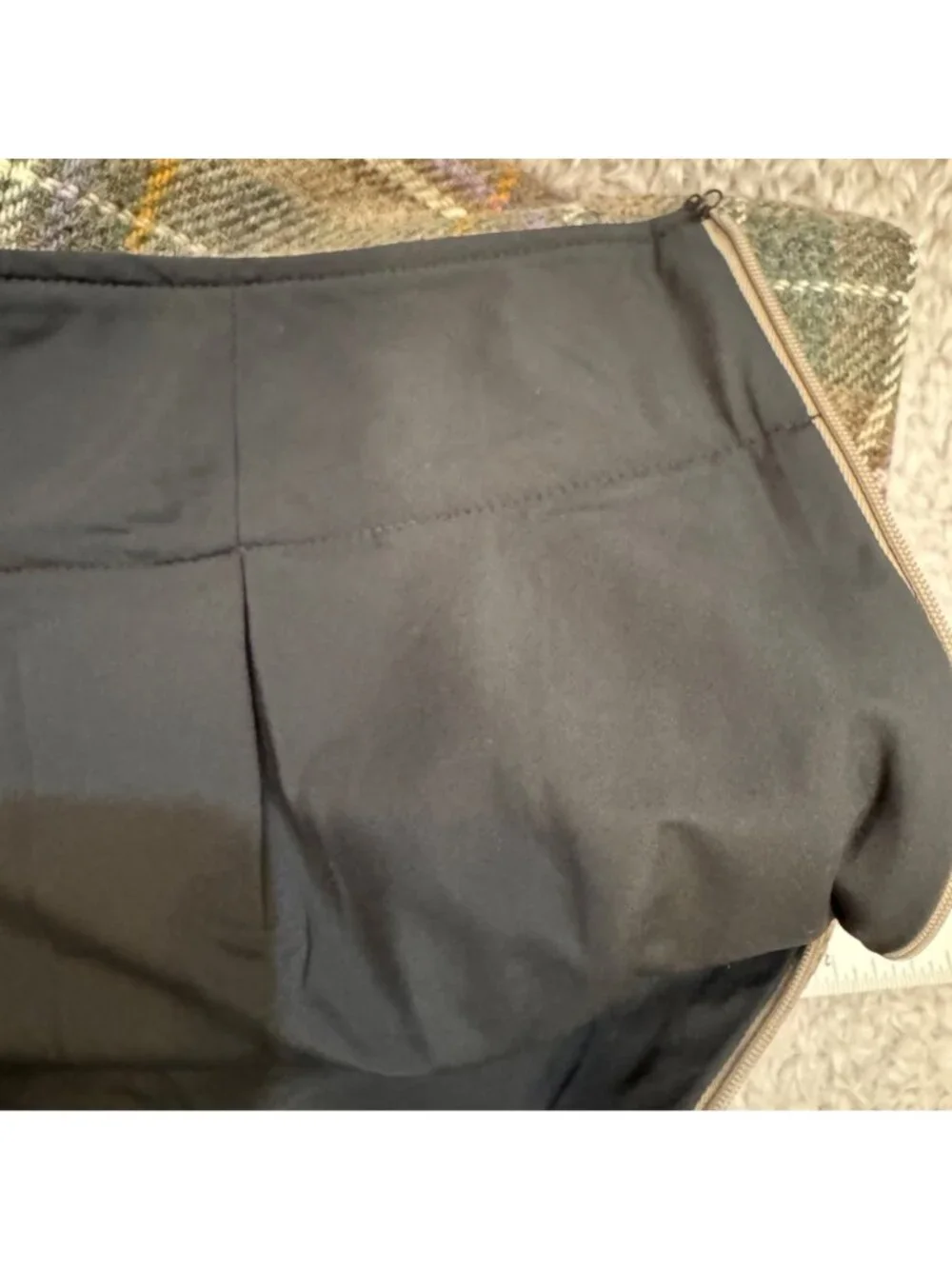 Vintage 90s L.L. Bean "Andover" Wool Mini Skirt Size 4 Preppy Earthy Academia - Picture 8 of 13